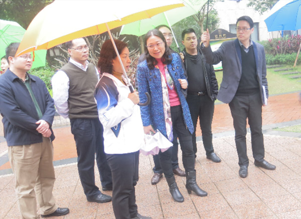 2016年广东省住房和城乡建设厅总经济师洪冰女士参观绿色基地